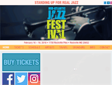 Tablet Screenshot of midatlanticjazzfestival.org